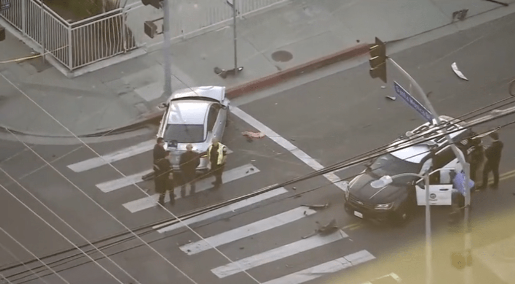 1 dead, 6 injured in crash involving LAPD cruiser