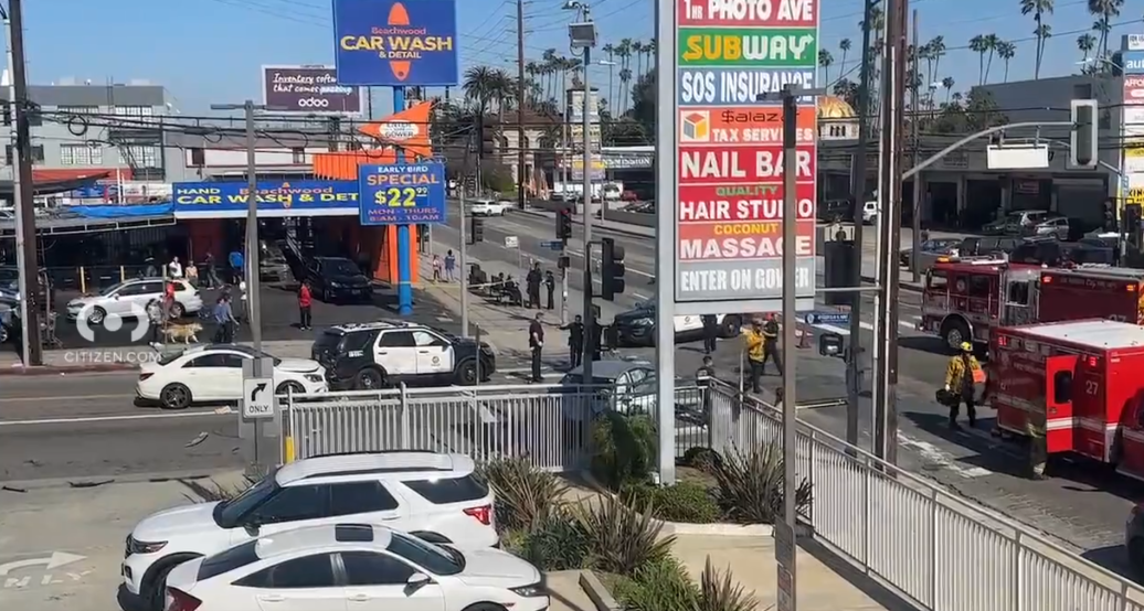 1 dead, 6 injured in crash involving LAPD cruiser