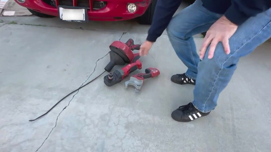 Only three tools were recovered after thieves escaped with $30,000 worth of tools from a Gardena plumber. (KTLA)