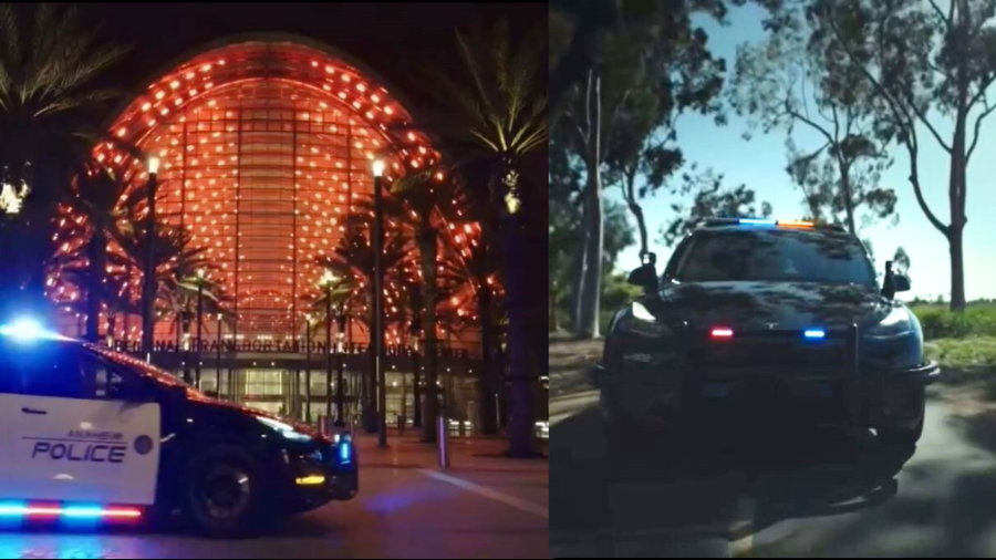 Anaheim Police Department launches specially outfitted Tesla Model Y SUVs into their patrol fleet. (Anaheim Police Department)