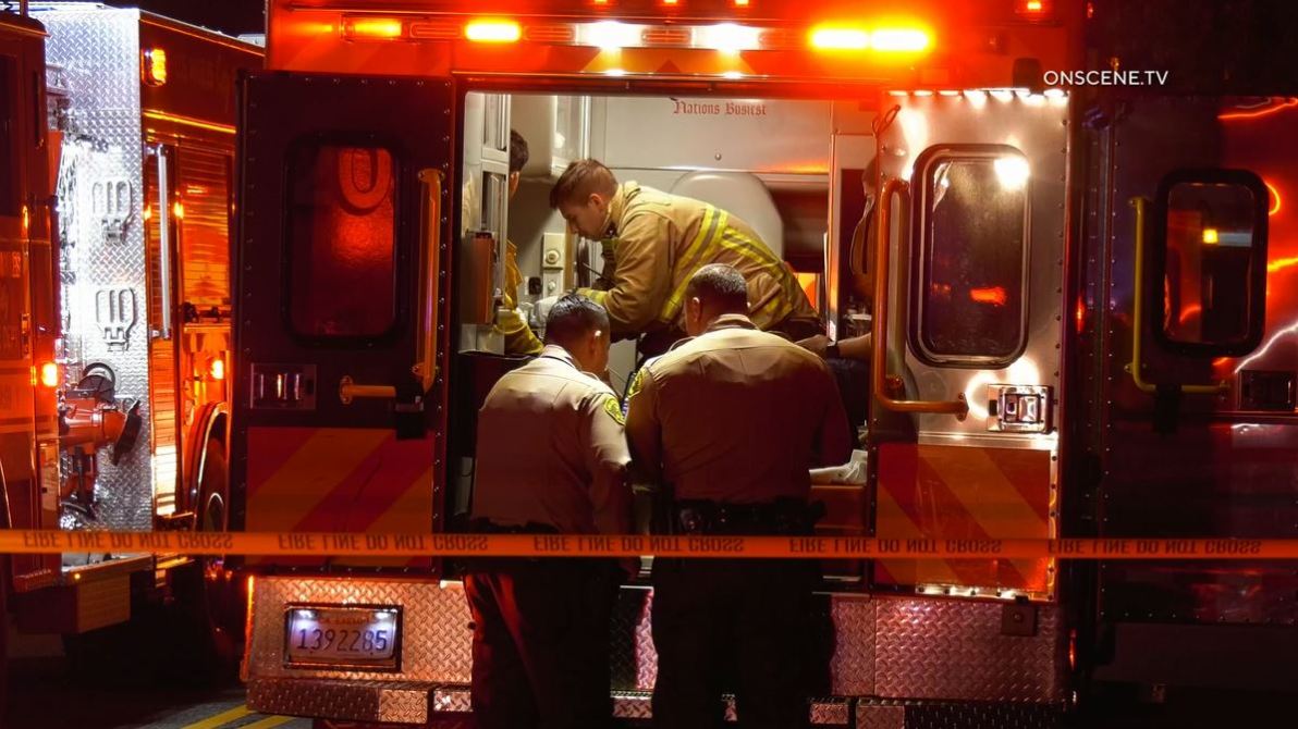 Juvenile suspects transported by ambulance after a pursuit crash in Boyle Heights on April 23, 2024. (OnScene.TV)