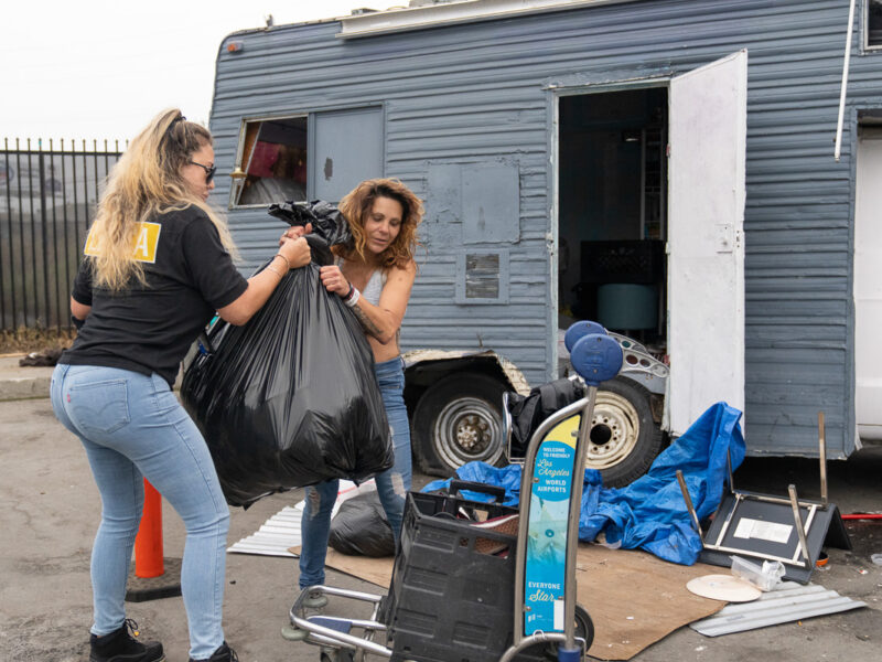 Pathway Home crew members working to remove and rehome unhoused people in Los Angeles County. (Pathway Home)