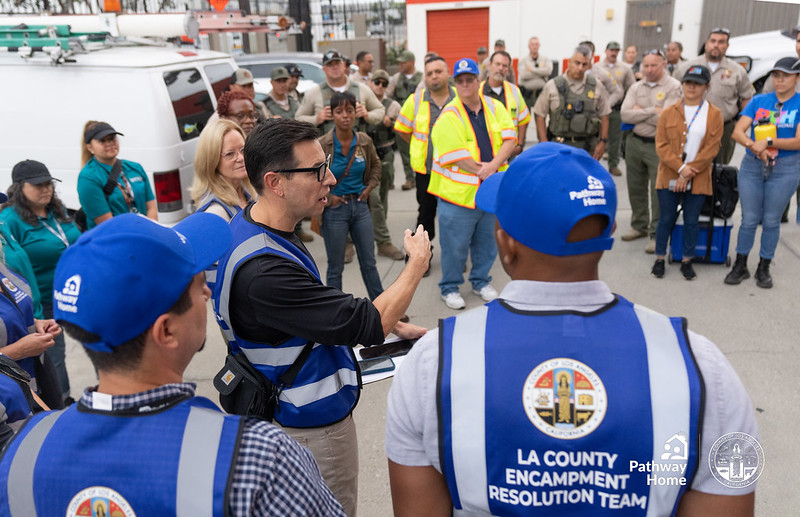 Pathway Home crew members working to remove and rehome unhoused people in Los Angeles County. (Pathway Home)