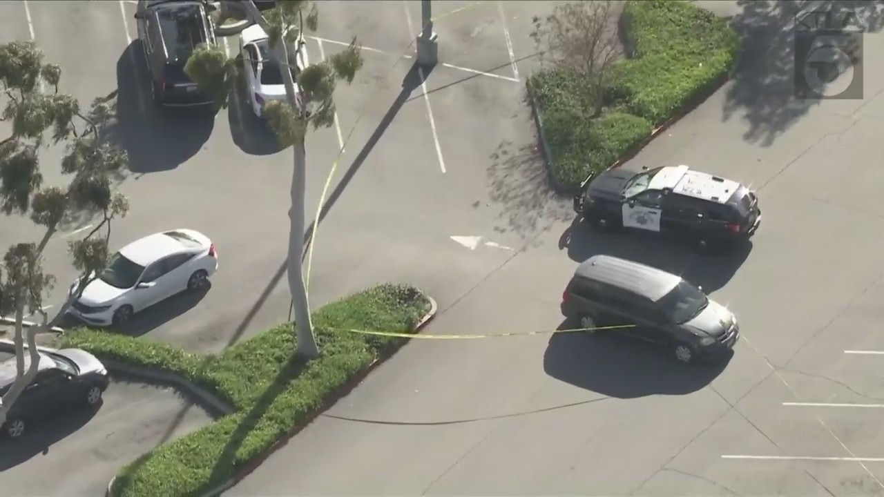 One person was killed after an officer-involved shooting at Los Cerritos Center mall on April 5, 2024. (KTLA)