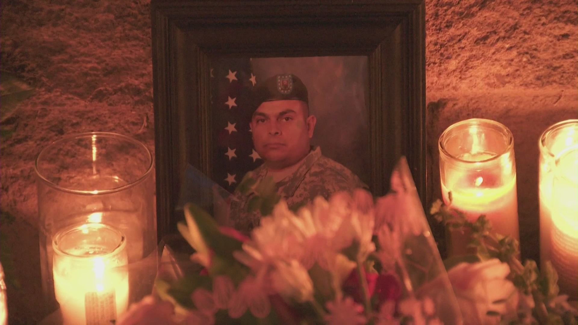 Mario Morales-Moreno, 51, honored at a vigil by loved ones in Long Beach on April 5, 2024. (KTLA)