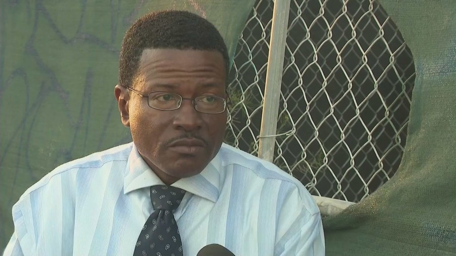 Derrick Cooper has lived and worked in Compton for decades and is the founder of the L.A. City Wildcats Youth Academy. He wants accountability for a mistaken detainment by L.A. County sheriff's deputies. (KTLA)