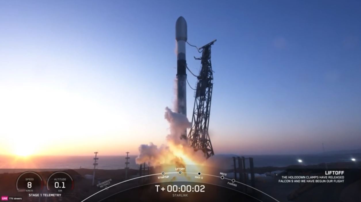 SpaceX launches a Falcon 9 rocket from Vandenberg Space Force Base in California on April 6, 2024. (SpaceX)