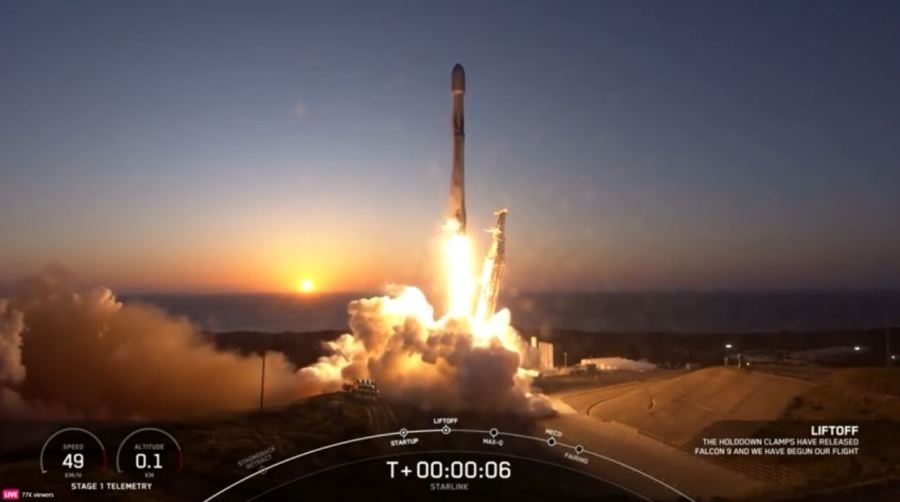 SpaceX launches a Falcon 9 rocket from Vandenberg Space Force Base in California on April 6, 2024. (SpaceX)