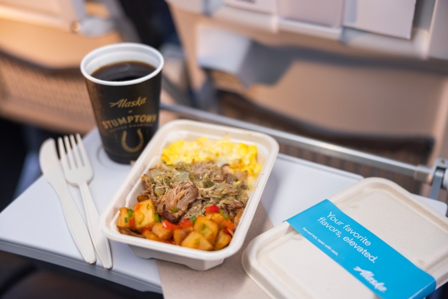 Alaska Airlines has restored its hot food menu for all cabins with food service returning officially on May 22, 2024. (Alaska Airlines