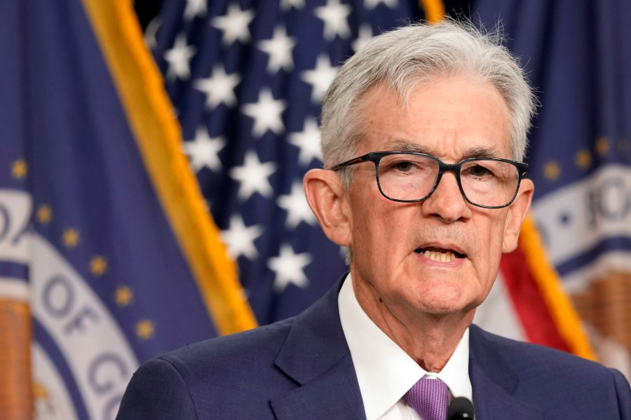 FILE - Federal Reserve Chair Jerome Powell speaks during a news conference at the Federal Reserve in Washington, May 1, 2024. The sharp interest rate hikes of the past two years will likely take longer than previously expected to bring down inflation, several Federal Reserve officials have said in recent comments, suggesting there may be few, if any, rate cuts this year. (AP Photo/Susan Walsh, File)