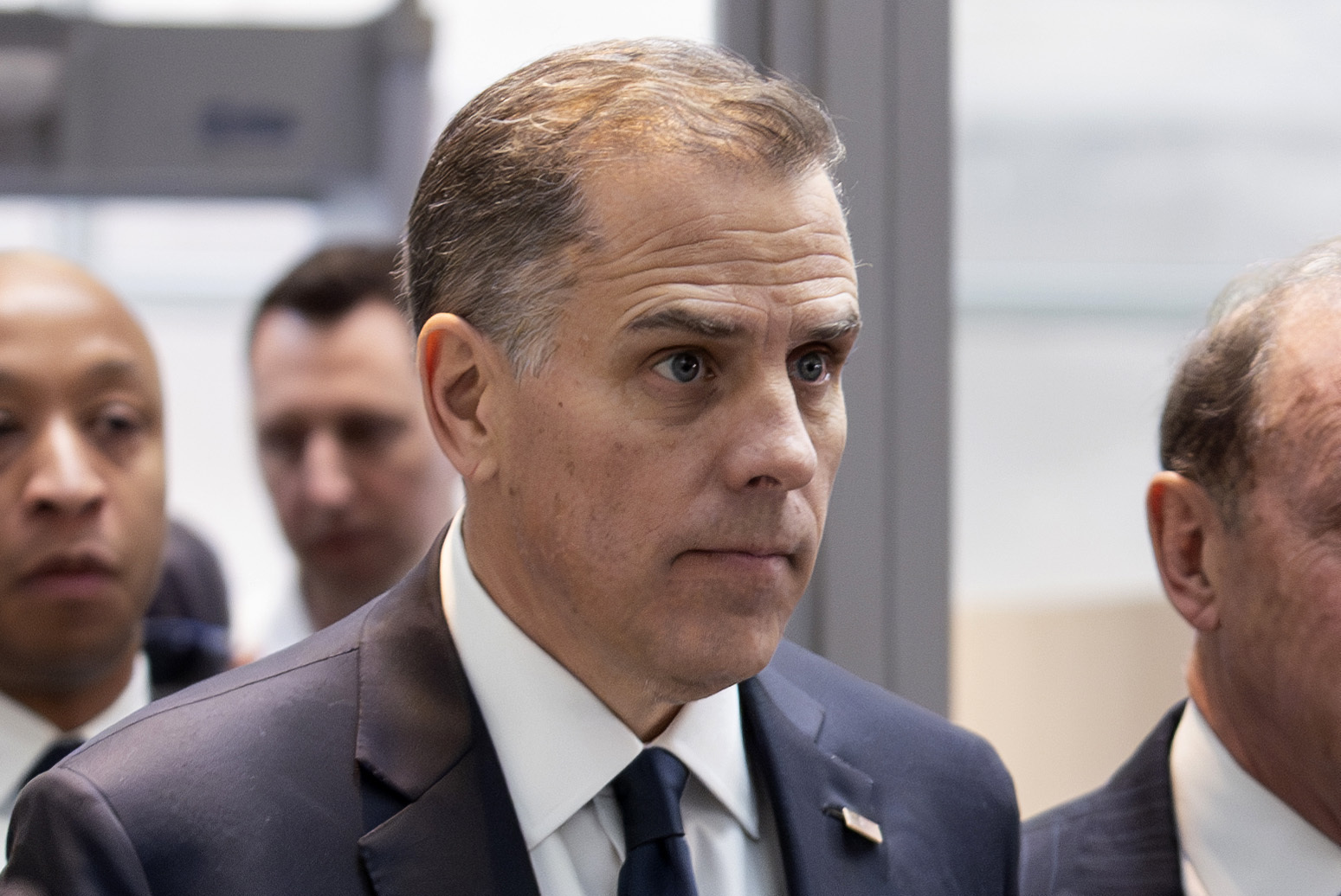 FILE - Hunter Biden arrives at the O'Neill House Office Building for a closed-door deposition on Capitol Hill in Washington, Feb. 28, 2024. A federal judge in Delaware has denied a request by Hunter Biden's lawyers to delay his federal gun trial set for next month. (AP Photo/J. Scott Applewhite)