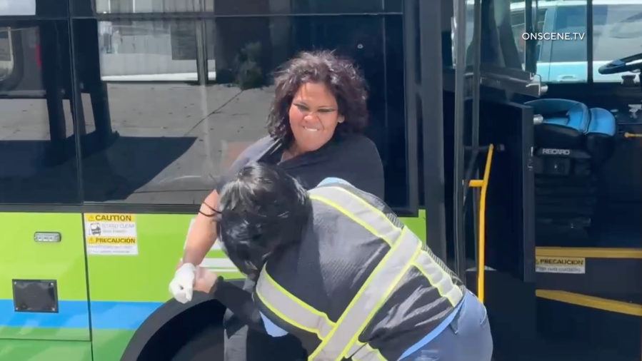 Bus driver violently attacked by homeless woman in L.A.