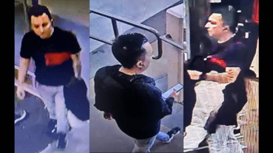 A suspect wanted for a theft targeting an athletic clothing store at the Irvine Spectrum mall. (Irvine Police Department)