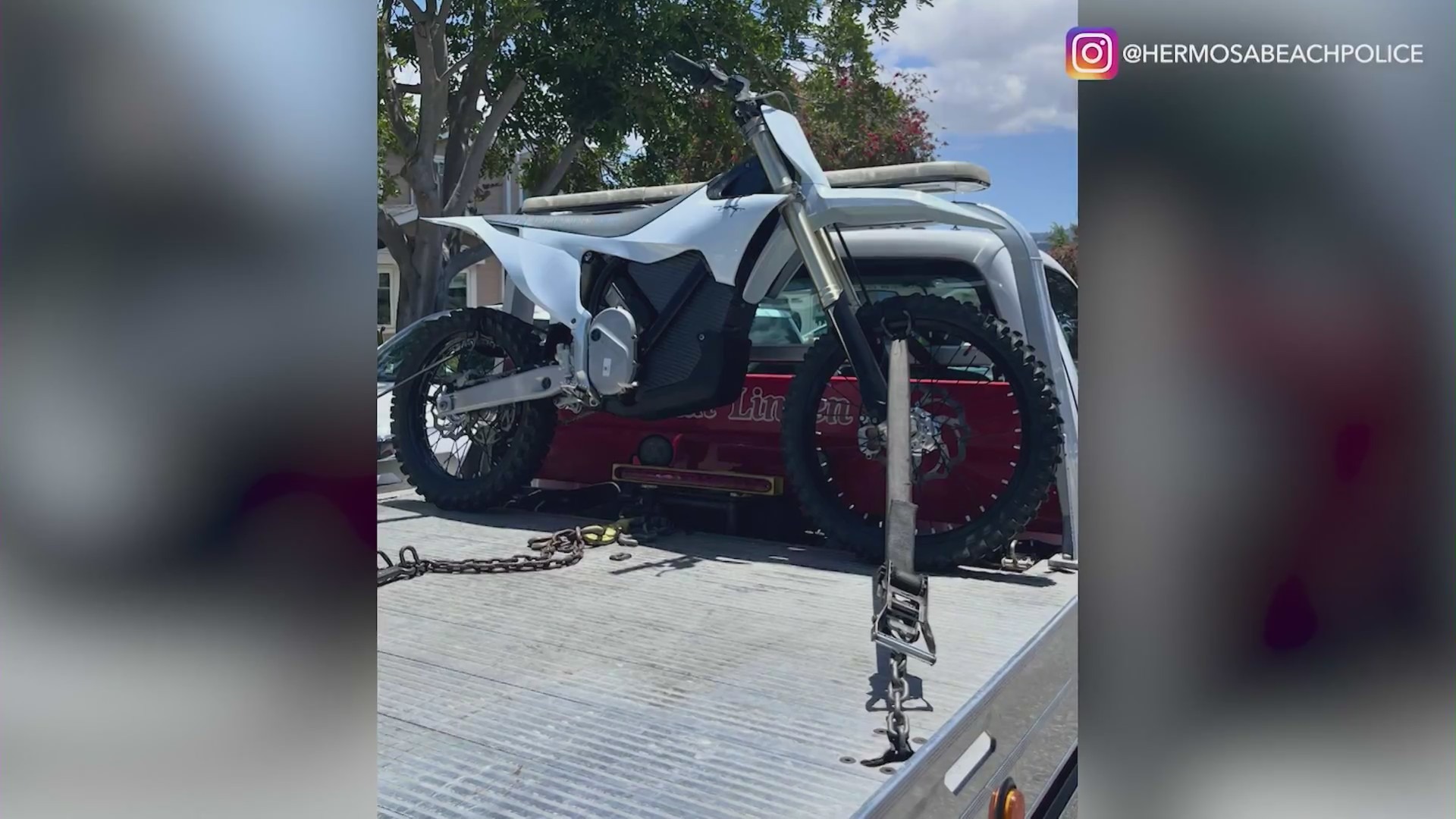 An illegally operated pocket bike being impounded by authorities. (Hermosa Beach Police Department)