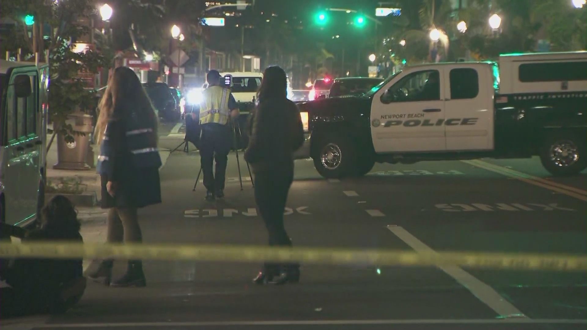 A 14-year-old girl was struck and killed while crossing the street near Balboa Village in Newport Beach on May 25, 2024. (KTLA)