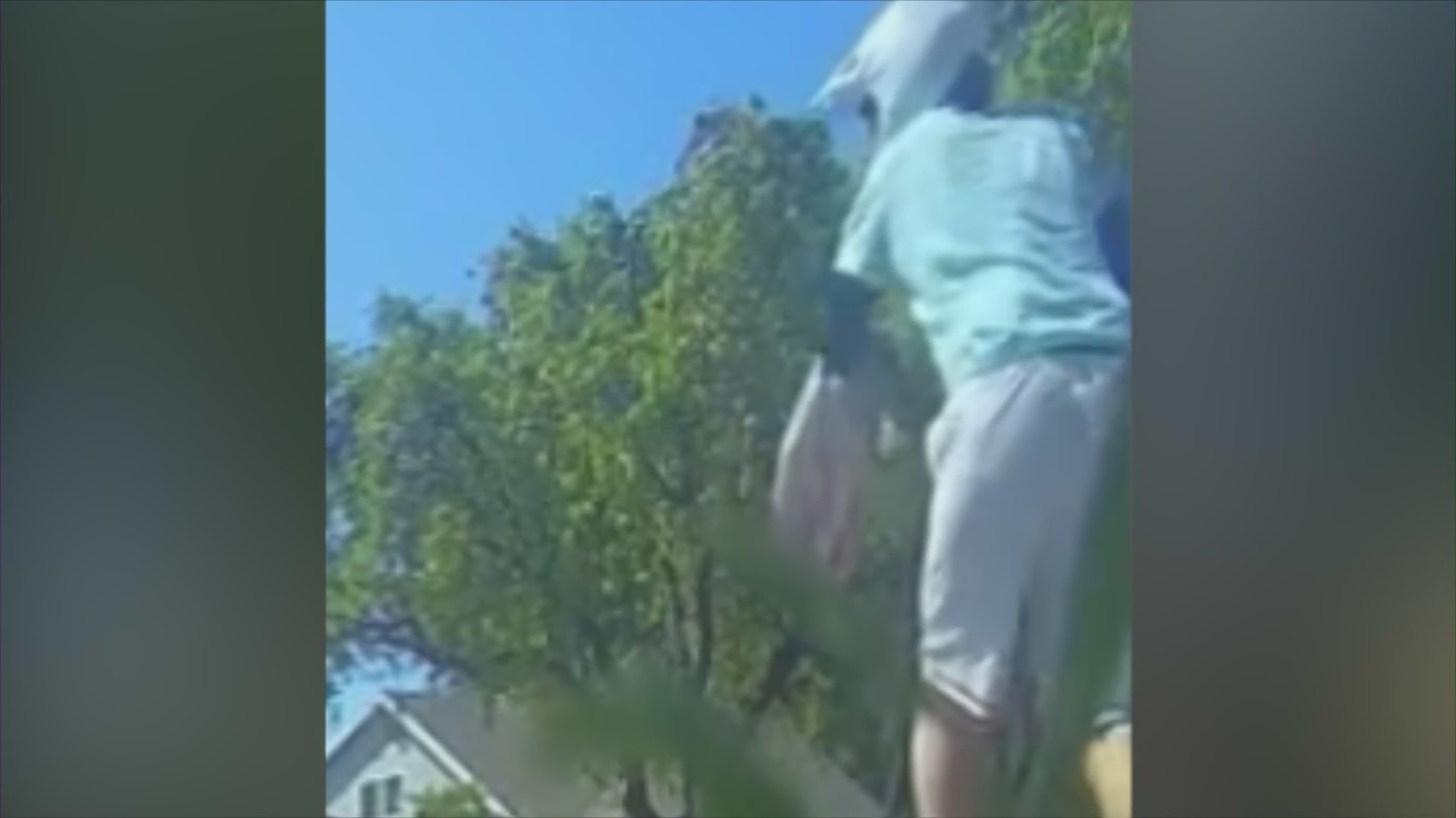 The suspect riding away on a scooter moments after placing the hidden camera in a Chino Hills neighborhood. (James Dimapasok)