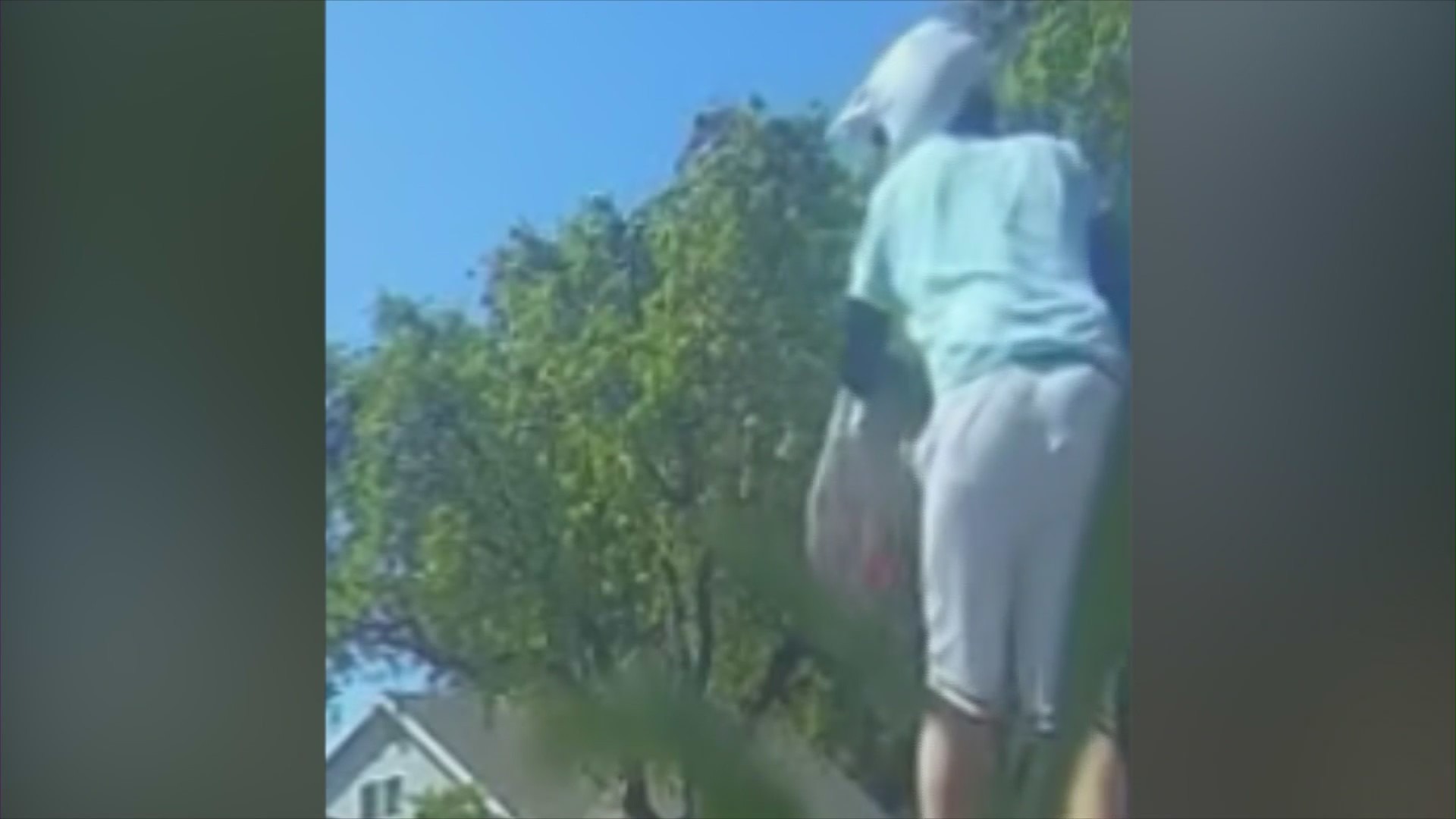 The suspect riding away on a scooter moments after placing the hidden camera in a Chino Hills neighborhood. (James Dimapasok)