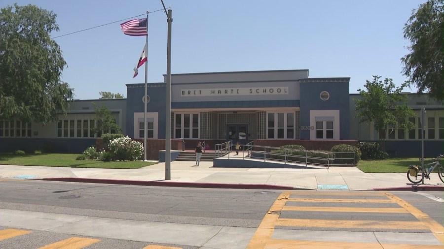 Bret Harte Elementary School in Burbank, California. (KTLA)