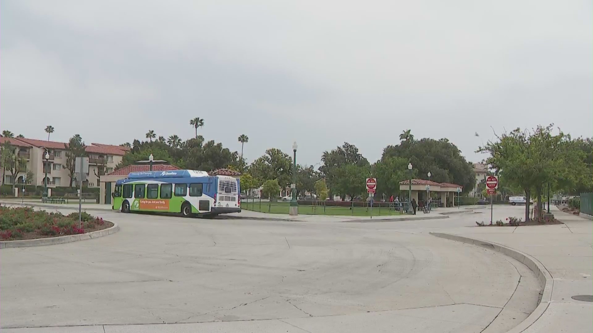 The Fontana Metrolink Station located at 16777 Orange Way in Fontana, California. (KTLA)