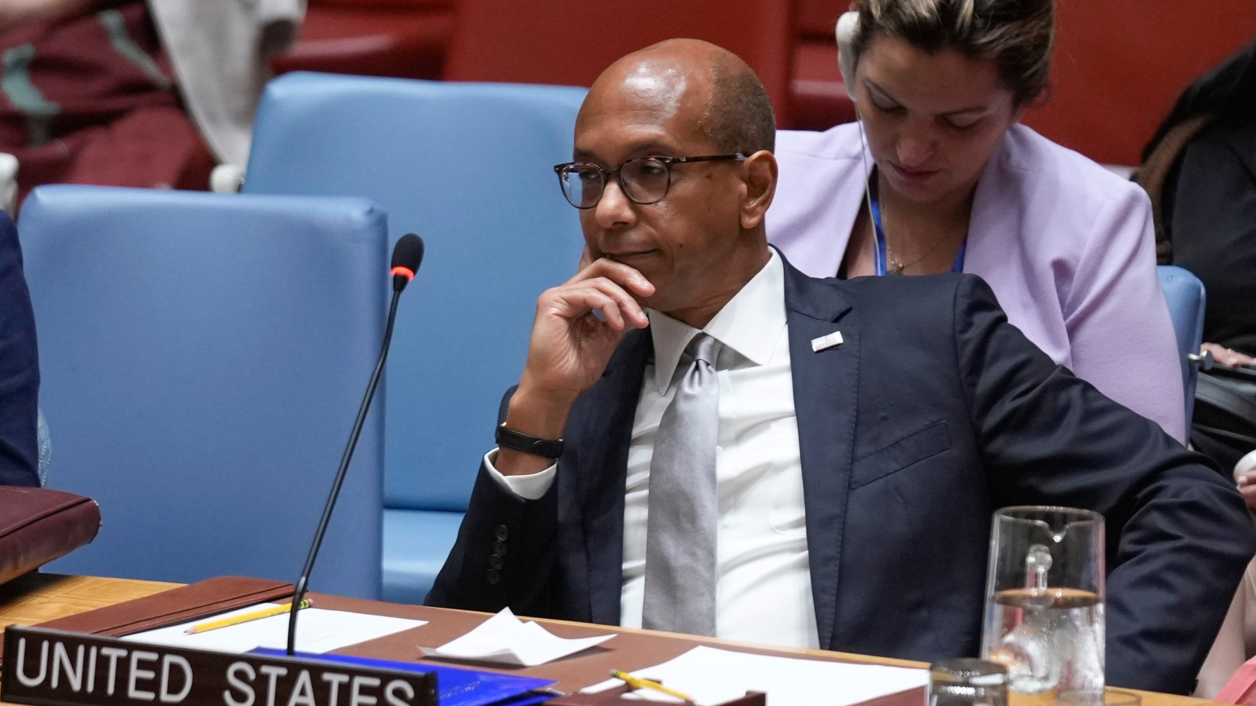 United States deputy ambassador Robert Wood speaks during a Security Council meeting at United Nations headquarters, Friday, June 28, 2024. (AP Photo/Seth Wenig)