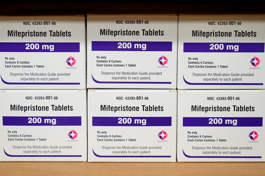 Boxes of the drug mifepristone