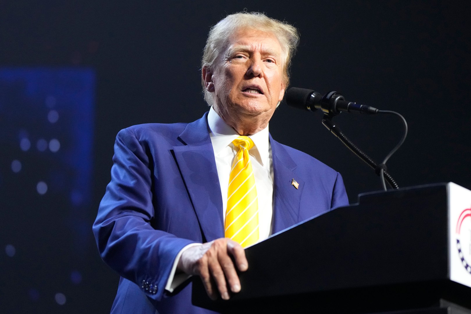 Republican presidential candidate, former President Donald Trump speaks at a campaign rally, Thursday, June 6, 2024, in Phoenix. (AP Photo/Rick Scuteri)