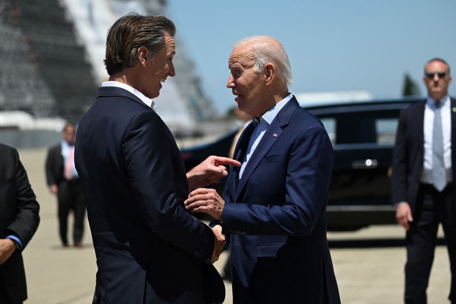 Gavin Newsom and Joe Biden