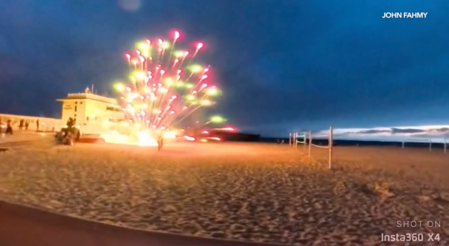 E-bike riders in SoCal torment crowd with fireworks