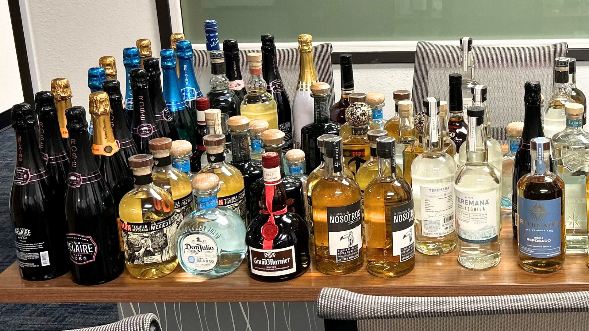 Thousands of dollars worth of stolen high-end alcohol was discovered during a Thousand Oaks retail theft bust on June 12, 2024. (Ventura County Sheriff’s Office)