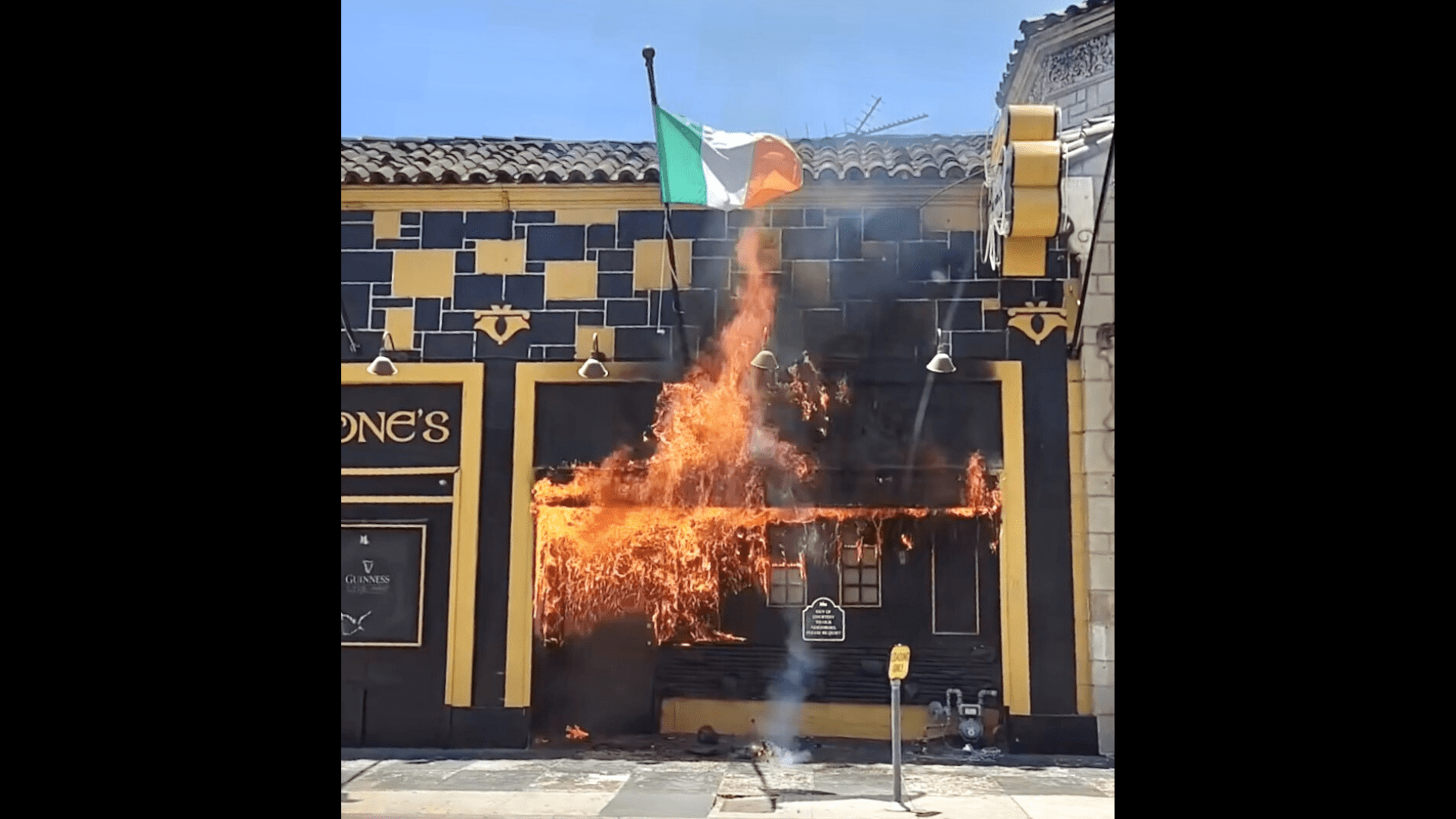 Beloved local bar, Molly Malone's Irish Pub, was seen engulfed in flames on June 20, 2024. (Karyn Bryant @kbheat)