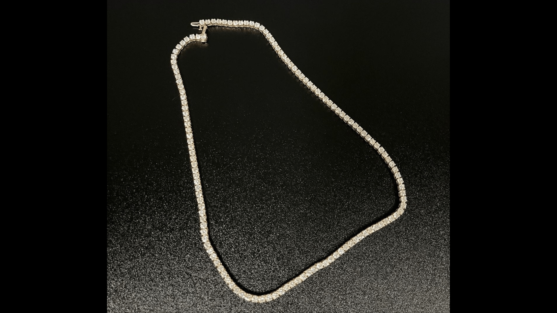 A stolen necklace from Mozzafiato Jewelers in Downey worth $98,000. (Downey Police Department)