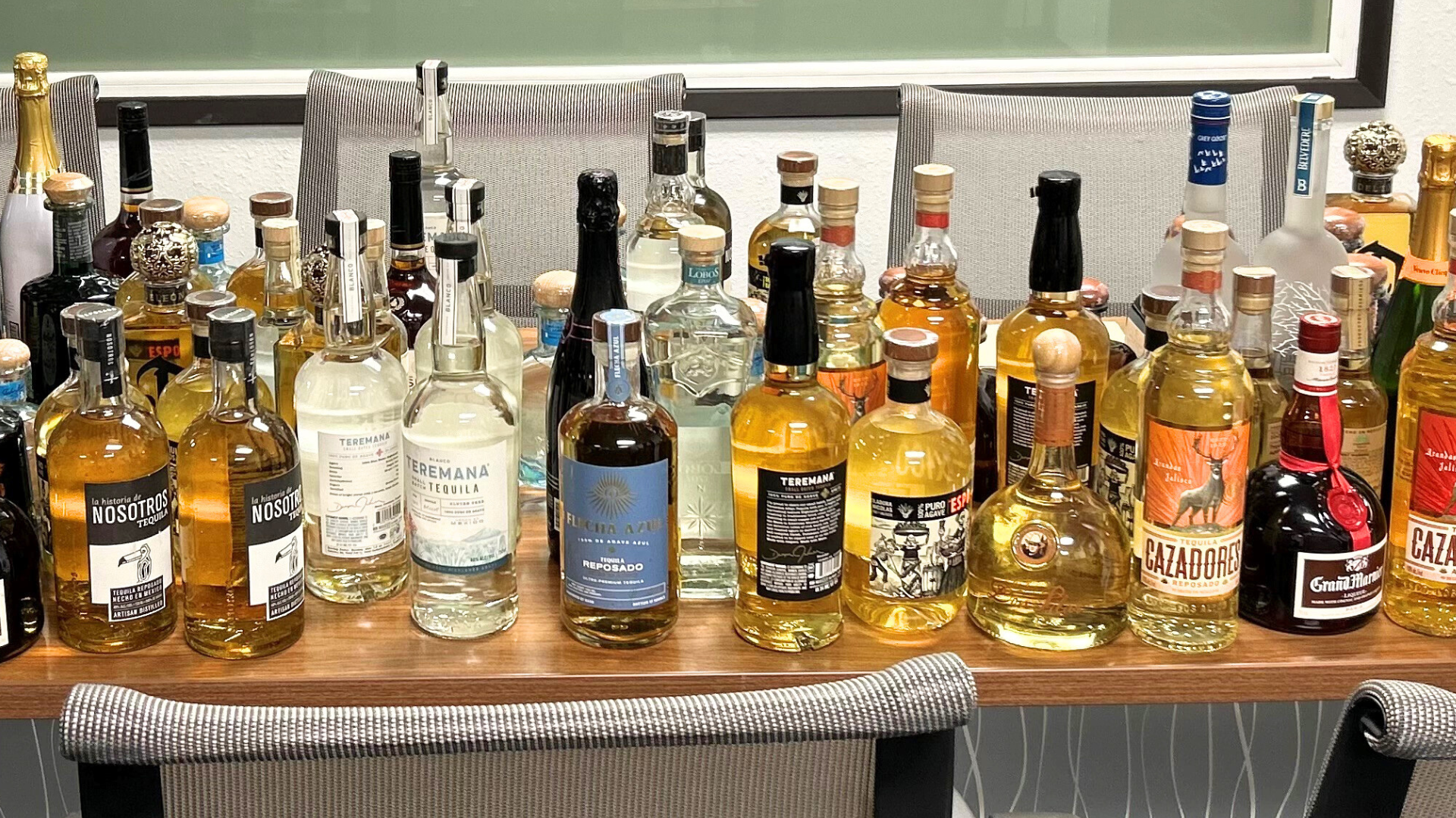 Thousands of dollars worth of stolen high-end alcohol was discovered during a Thousand Oaks retail theft bust on June 12, 2024. (Ventura County Sheriff’s Office)