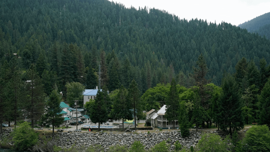 Homes in the city of Downieville, Calif.