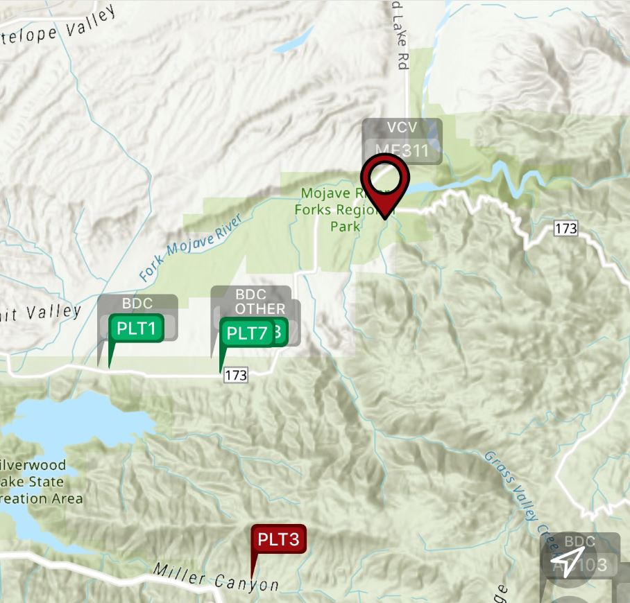 A map showing the location of the Hesperia Fire on June 15, 2024. (CAL FIRE San Bernardino)