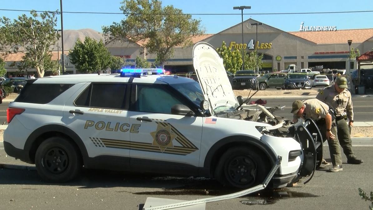 Authorities are investigating a male driver died while colliding with a deputy in Apple Valley on June 29, 2024. (Inland News)