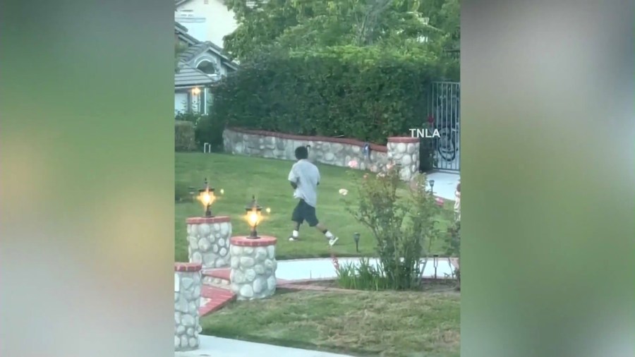 An armed male suspect was seen prowling a West Hills neighborhood on June 13, 2024. (TNLA)