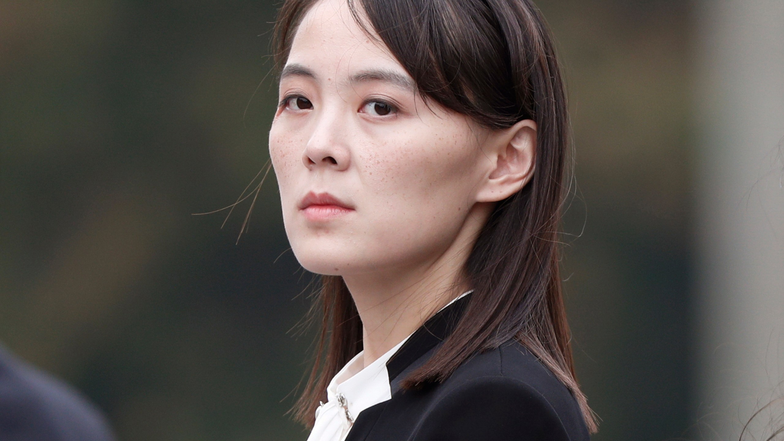 FILE - Kim Yo Jong attends a wreath-laying ceremony at Ho Chi Minh Mausoleum in Hanoi, Vietnam, March 2, 2019. The powerful sister of North Korean leader Kim Jong Un called South Korea’s recent front-line live-fire drills “suicidal hysteria” as she threatened unspecified military steps Monday, July 8, 2024, if further provoked. (Jorge Silva/Pool Photo via AP, File)