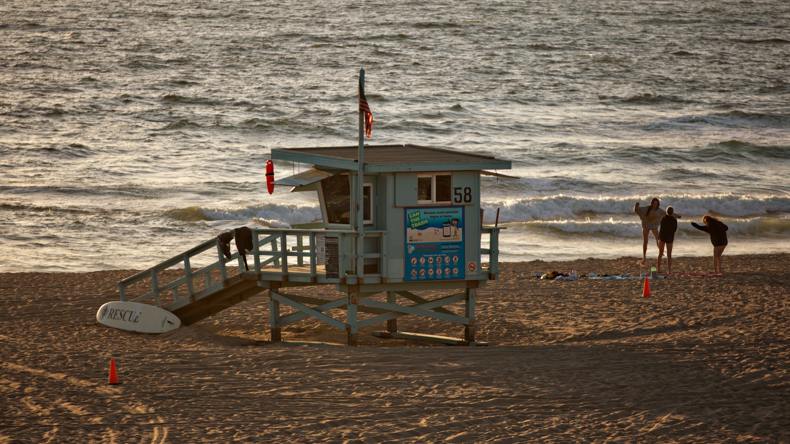 Beach sewage spill