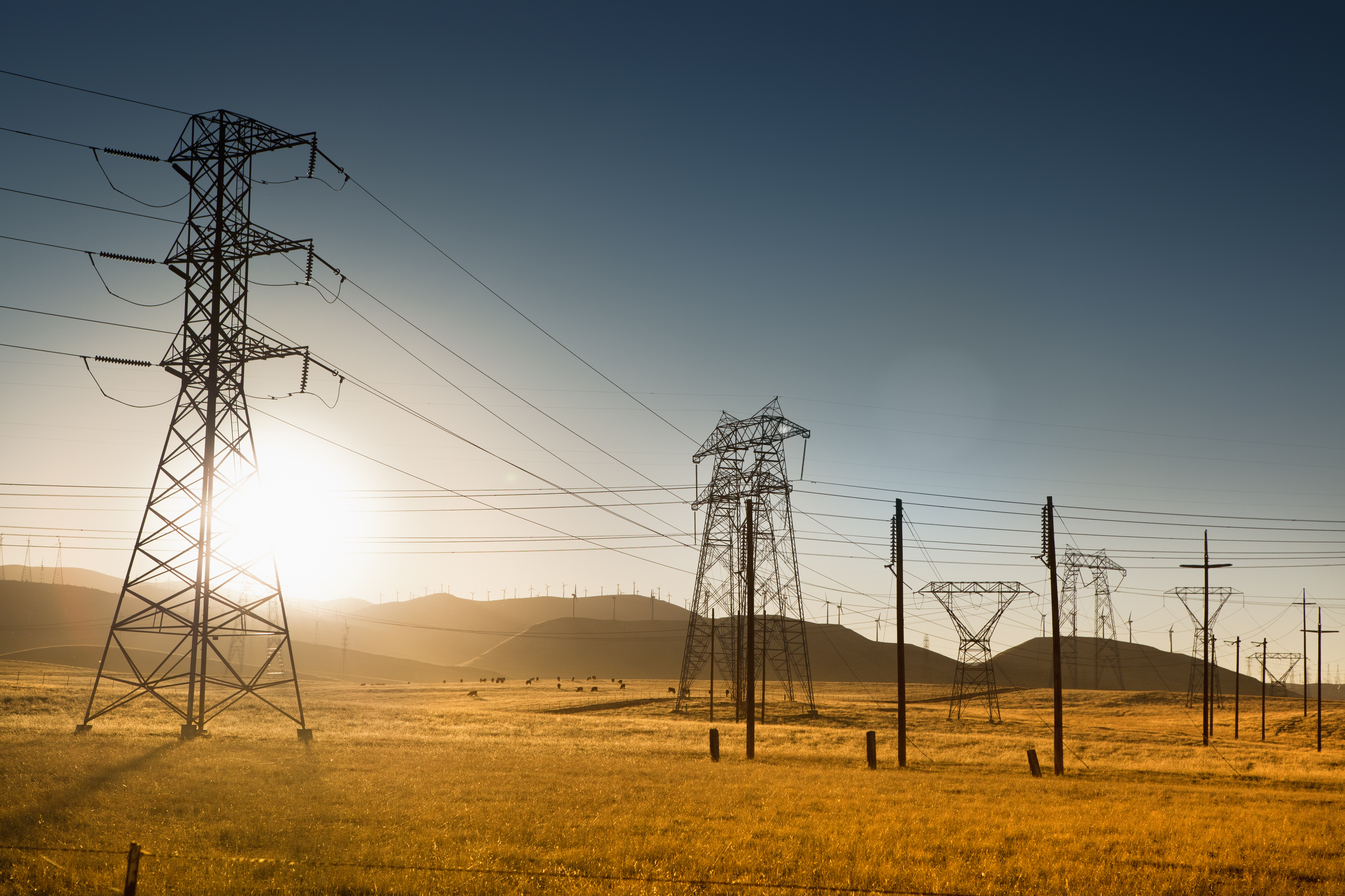 Power lines in California