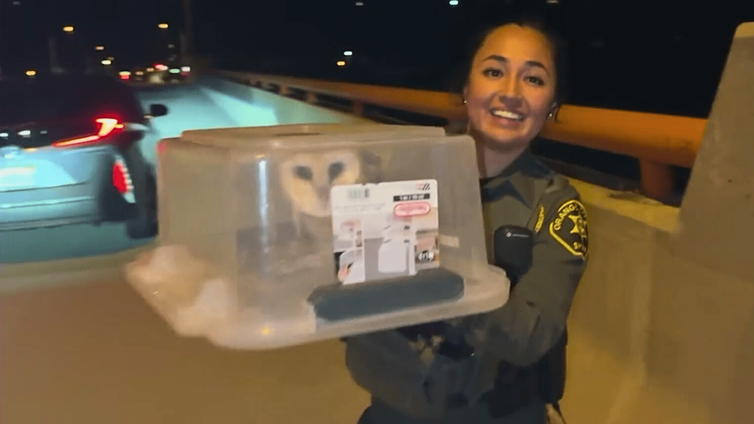 Deputy Guevara helps Henry rescue an injured owl in Yorba Linda