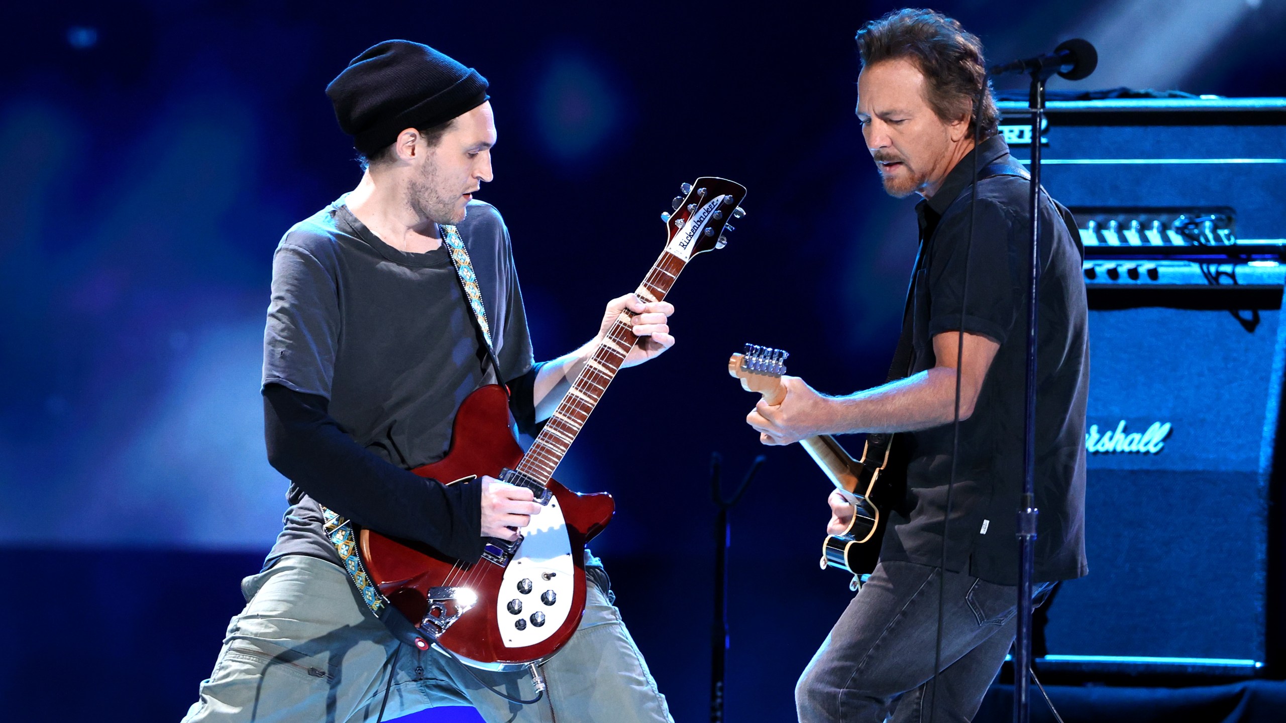 Josh Klinghoffer and Eddie Vedder