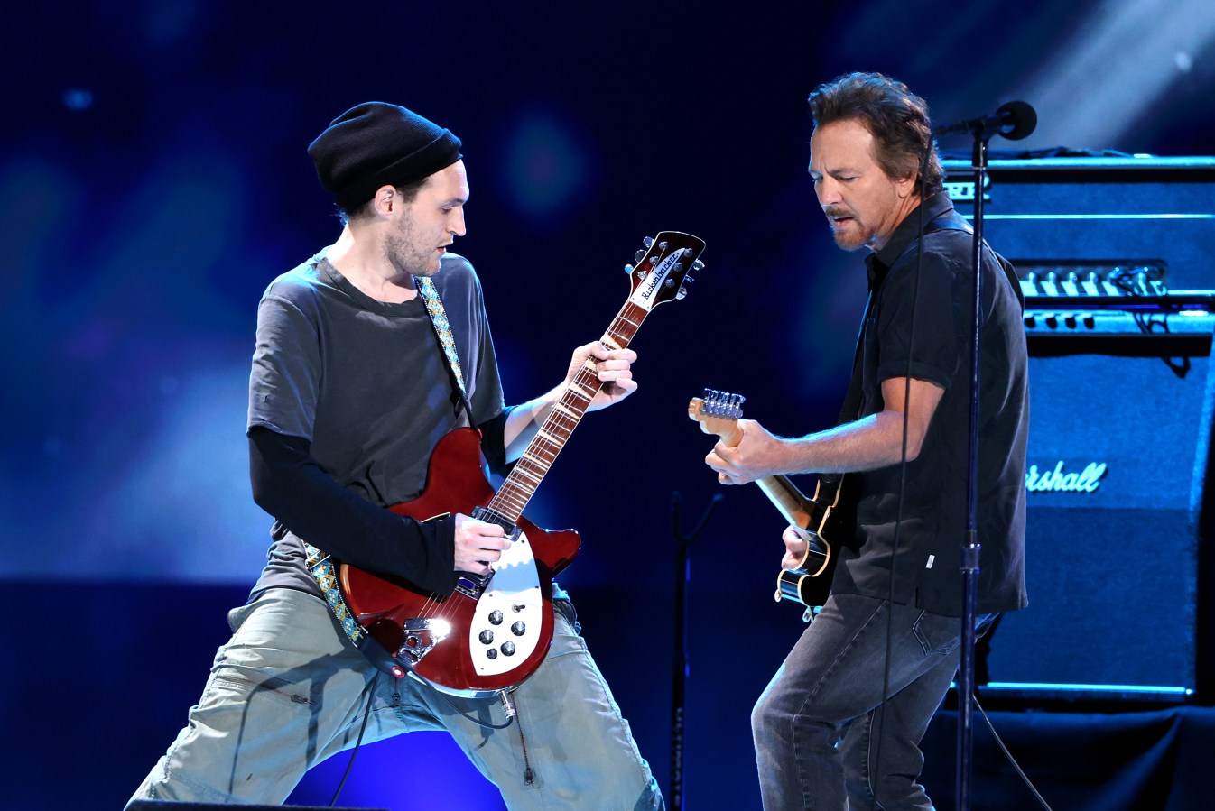 Josh Klinghoffer and Eddie Vedder