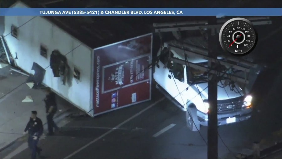 North Hollywood pursuit crash