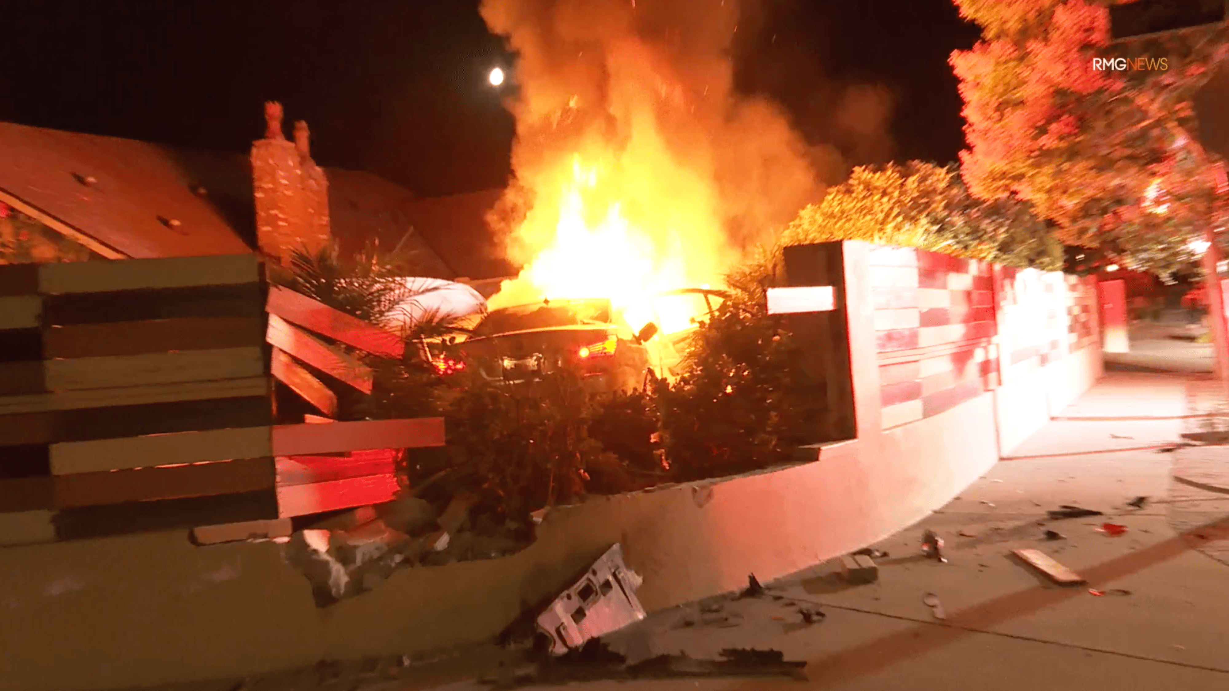 DUI is suspected in a fiery crash in Tarzana