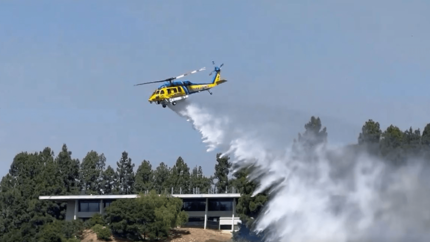 A brush fire has forced officials to issue an evacuation order in Thousand Oaks on Saturday, July 6, 2024. (Robert Navarro)