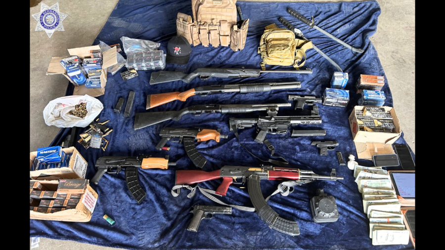 Fifty-one suspects were arrested and $8 million worth of stolen cargo was discovered during a San Bernardino County bust operation. (San Bernardino Police Department)