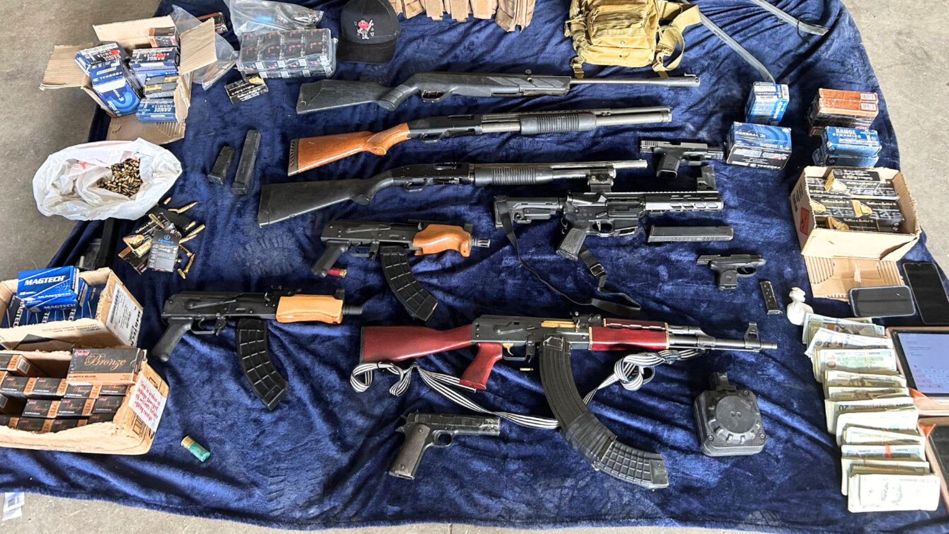 Fifty-one suspects were arrested and $8 million worth of stolen cargo was discovered during a San Bernardino County bust operation. (San Bernardino Police Department)