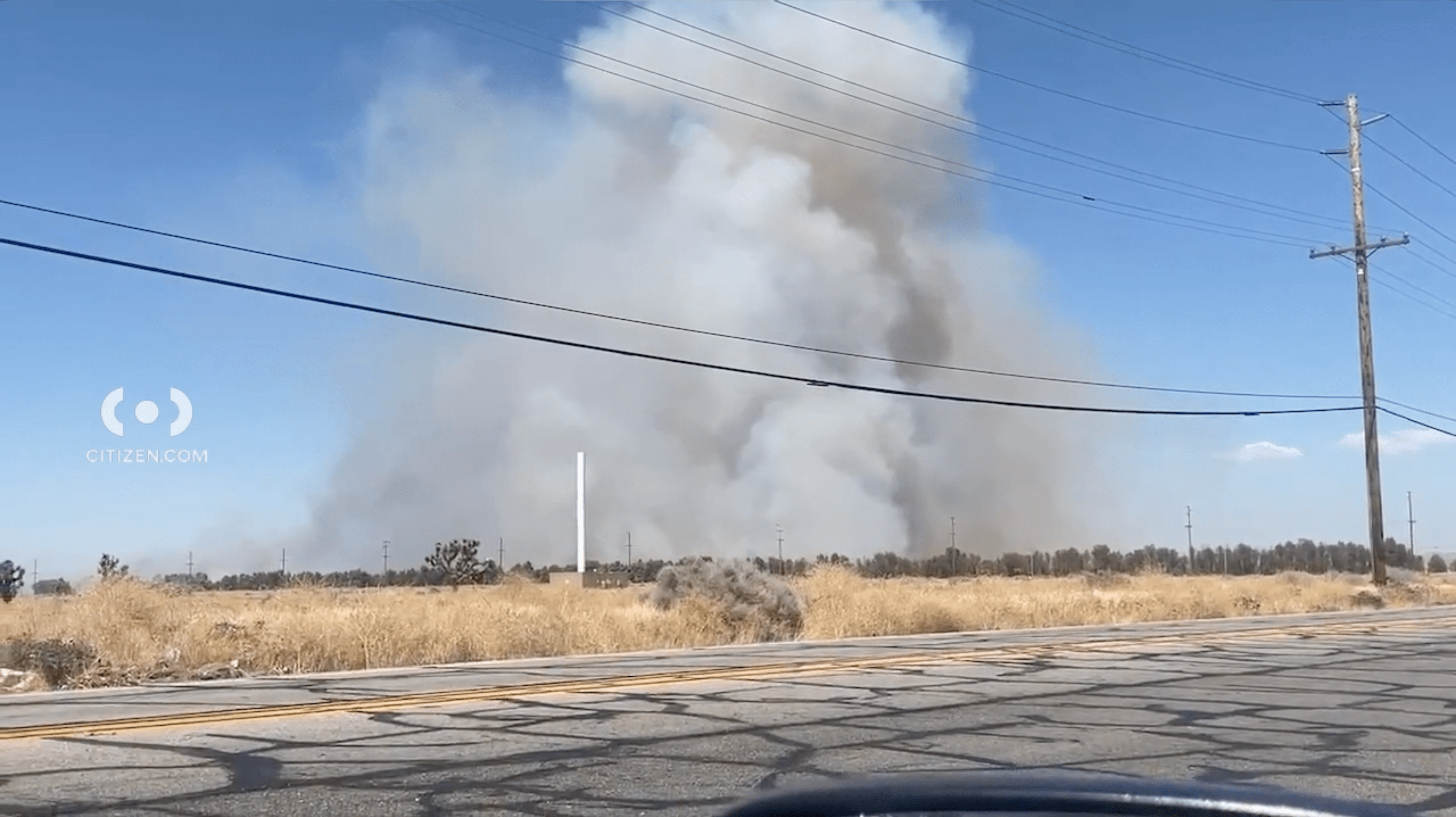 The Deer Fire burning near Palmdale as seen in video posted on the Citizen App on July 18, 2024.