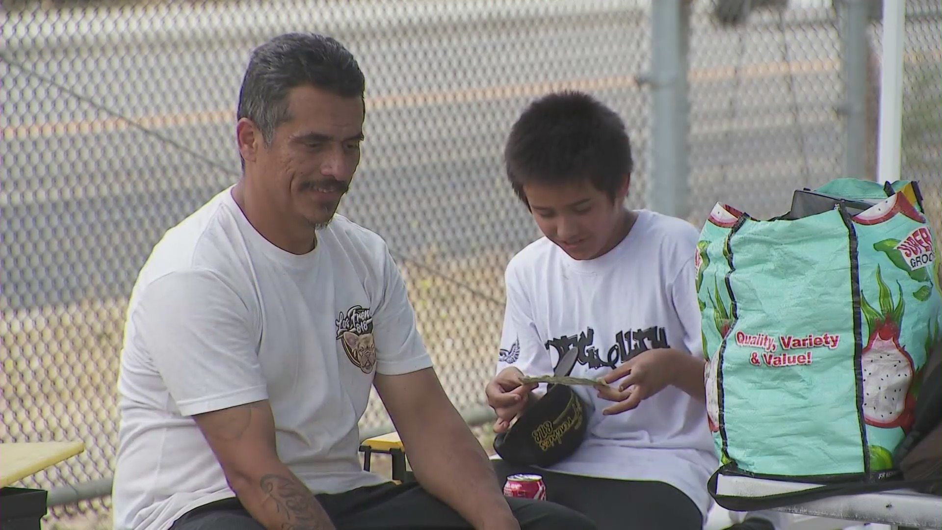 Alfredo Morales and his father, Miguel Morales, are grateful for the outpouring of support. (KTLA)