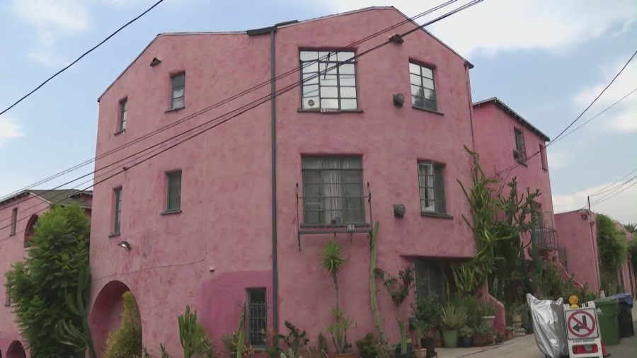 The Echo Park residence where Richard Moore was arrested on June 27, 2024. (KTLA)